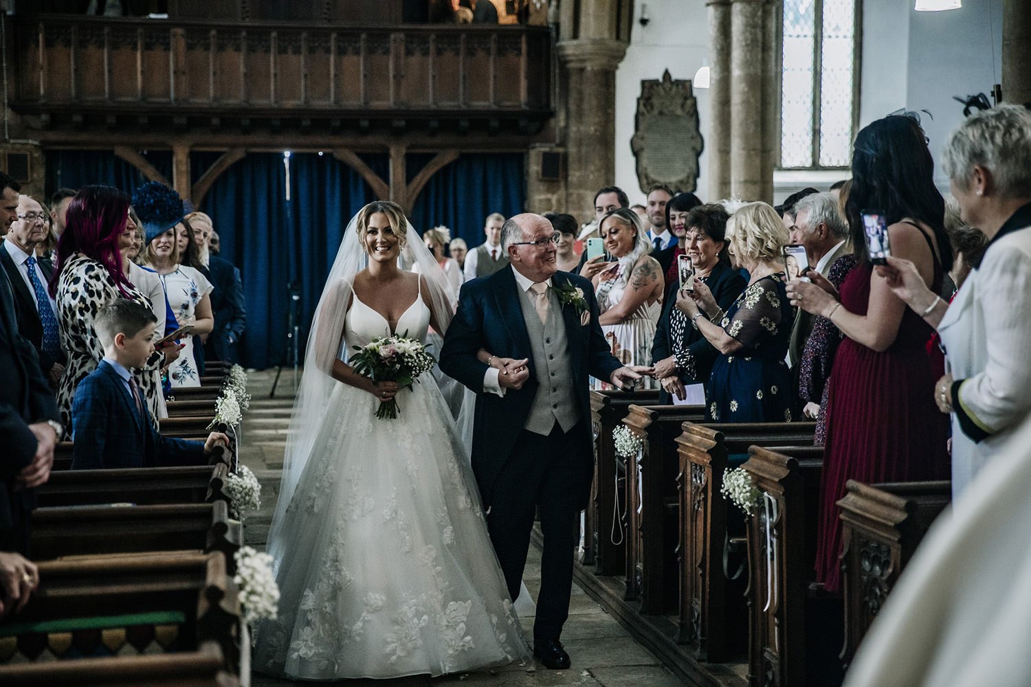 Katy coming down aisle