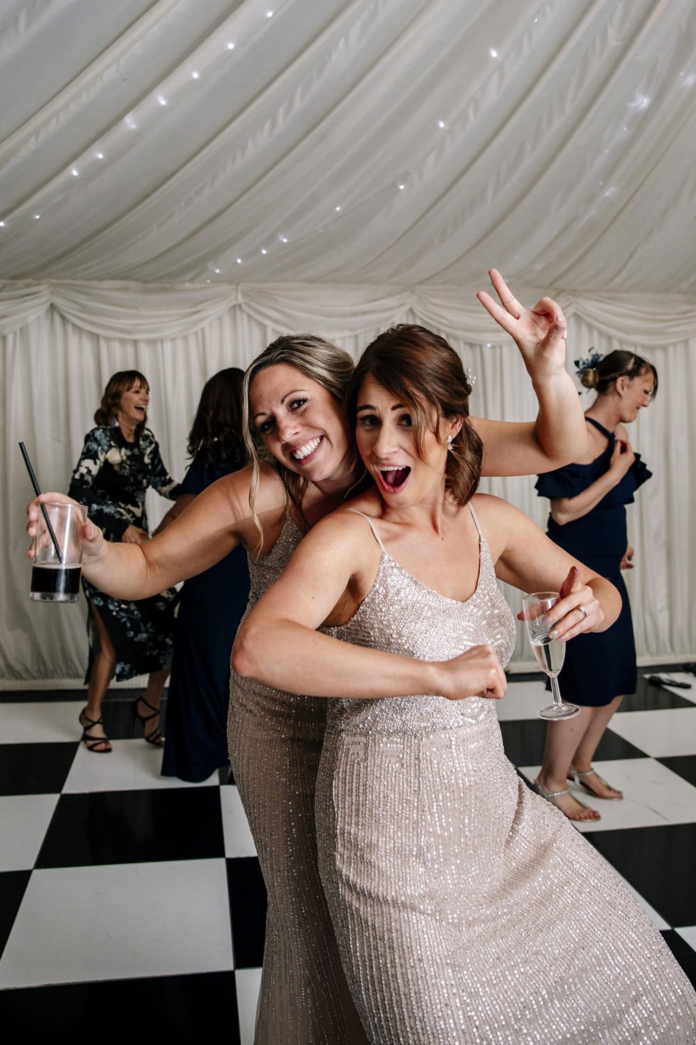 bridesmaids rocking the dancefloor