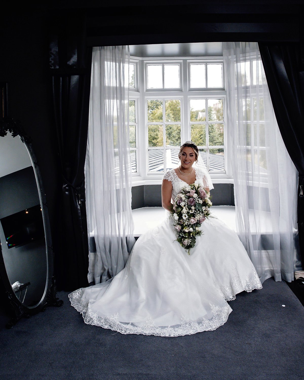 Swynford Manor's bridal suite is perfect for wedding photos