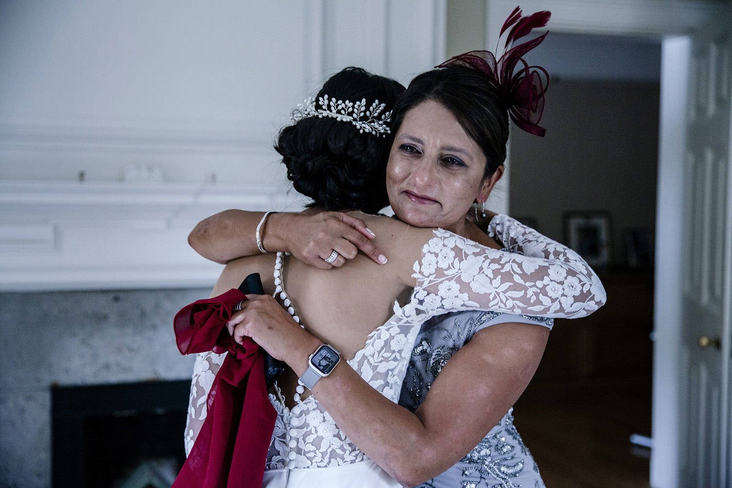 Owner of Barrington Hall hugging daughter