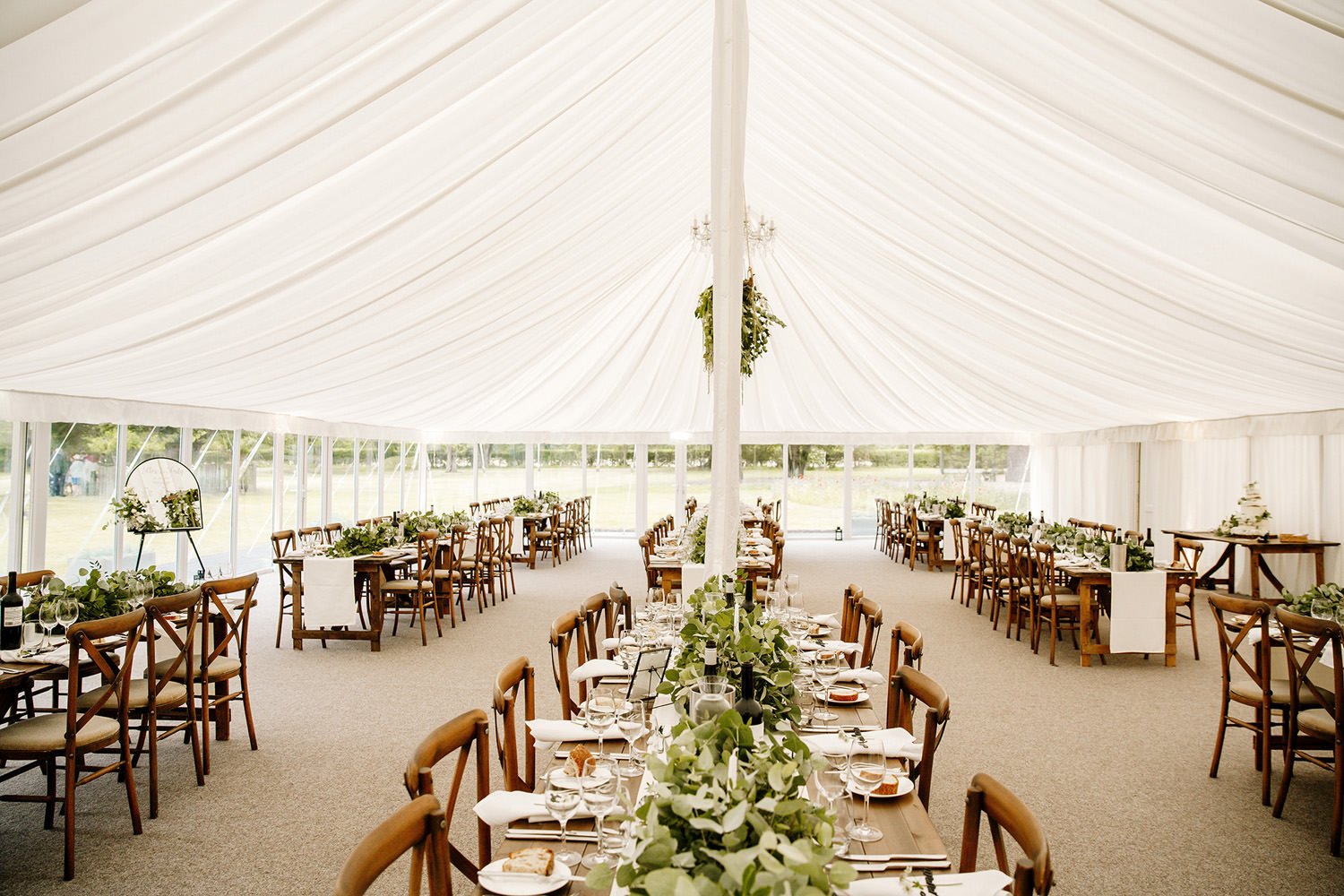 Rustic theme in Barrington Hall marquee