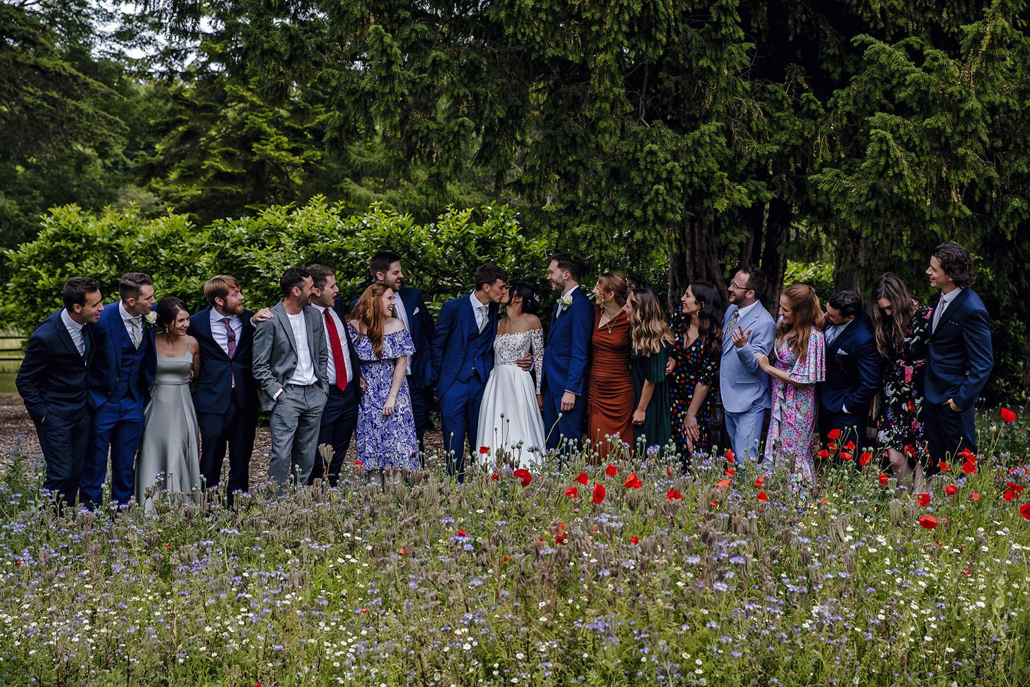 Group photo in Barrington Hall meadow
