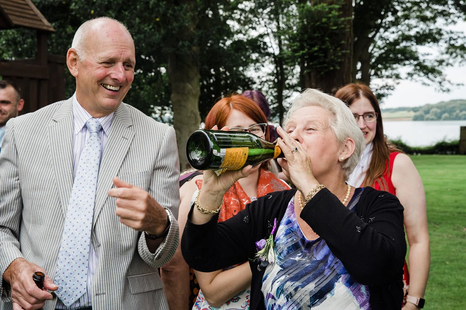 Fun nan at wedding