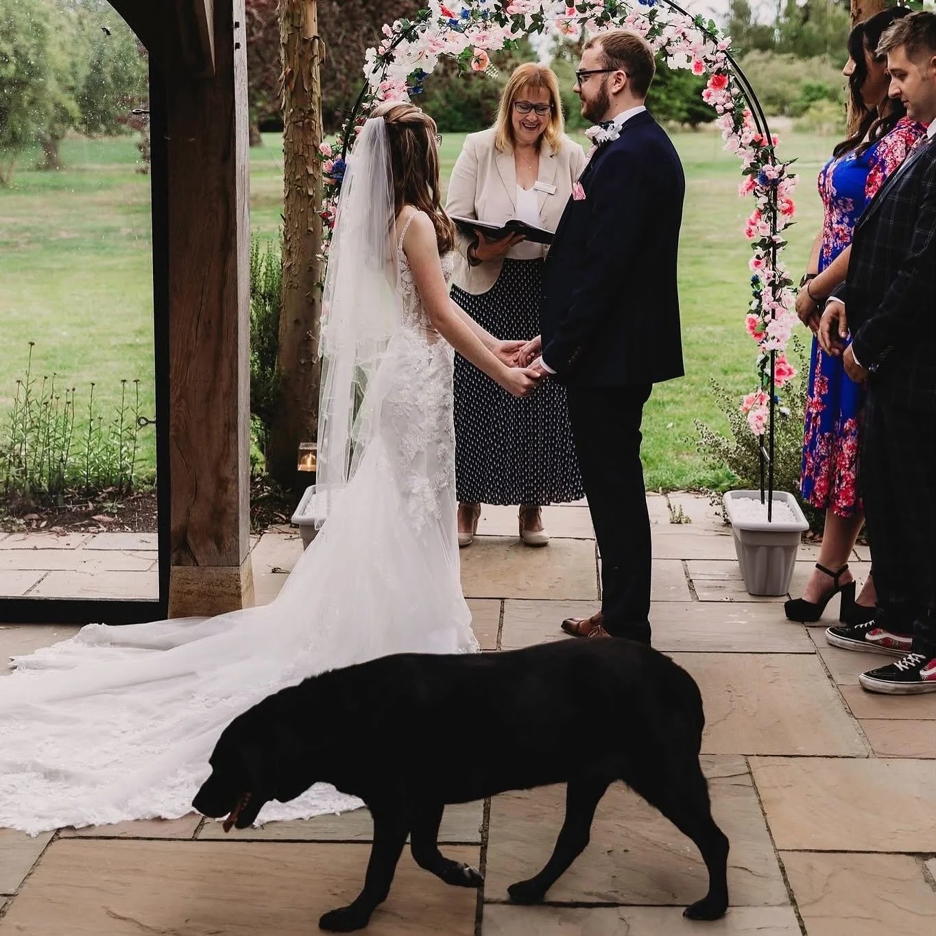 BOSS DOG! 
It might be your wedding but it&rsquo;s my house! 🤣
@moleceymill wedding venue has a beautiful Chocolate Lab who&rsquo;s an absolute artist at stealing your thunder in the most hilarious ways! 🐾

Venue: @moleceymill