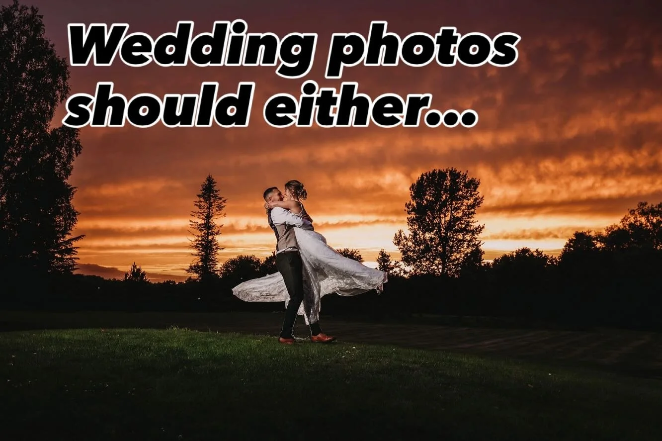 What makes a great wedding photo?

My view is it needs to demonstrate one of the following&hellip;

&hellip;make you smile
&hellip;show connection 
&hellip;demonstrate someone&rsquo;s personality
&hellip;be full of life
&hellip;be full of love
&helli