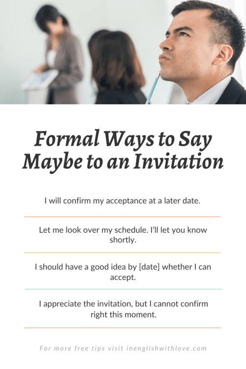 How to Decline an Invitation in English — In English With Love