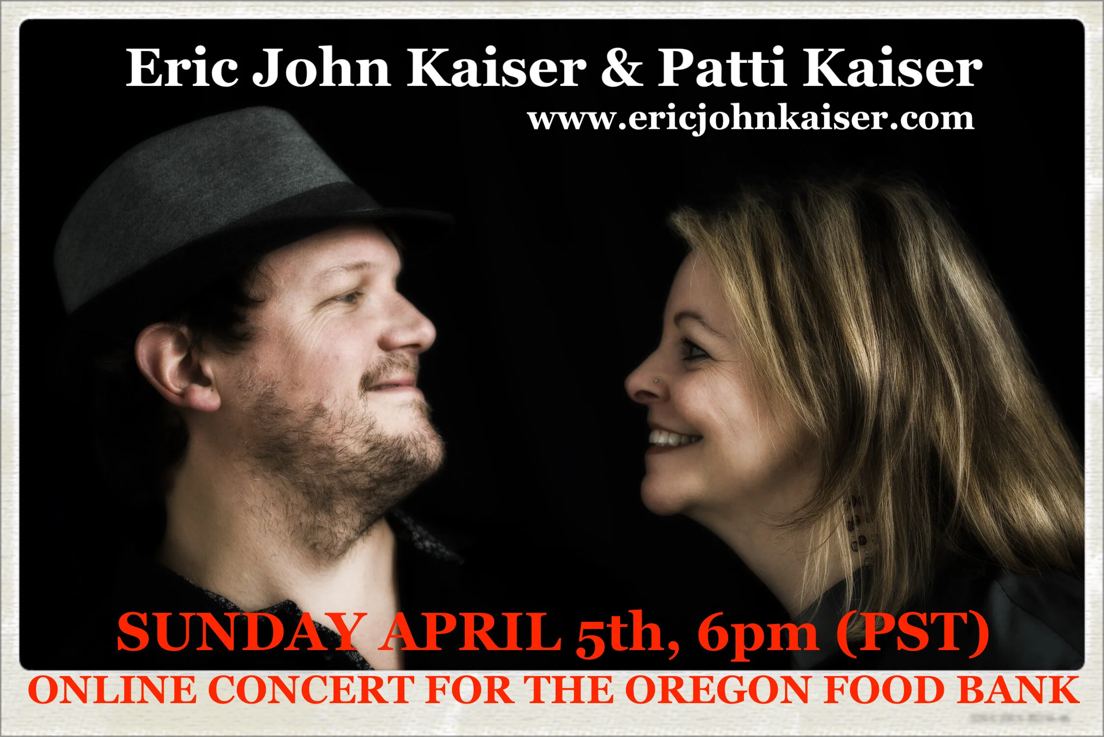 Online Show For The Oregon Food Bank Sunday Mar 29, 6pm (US West Coast Time)