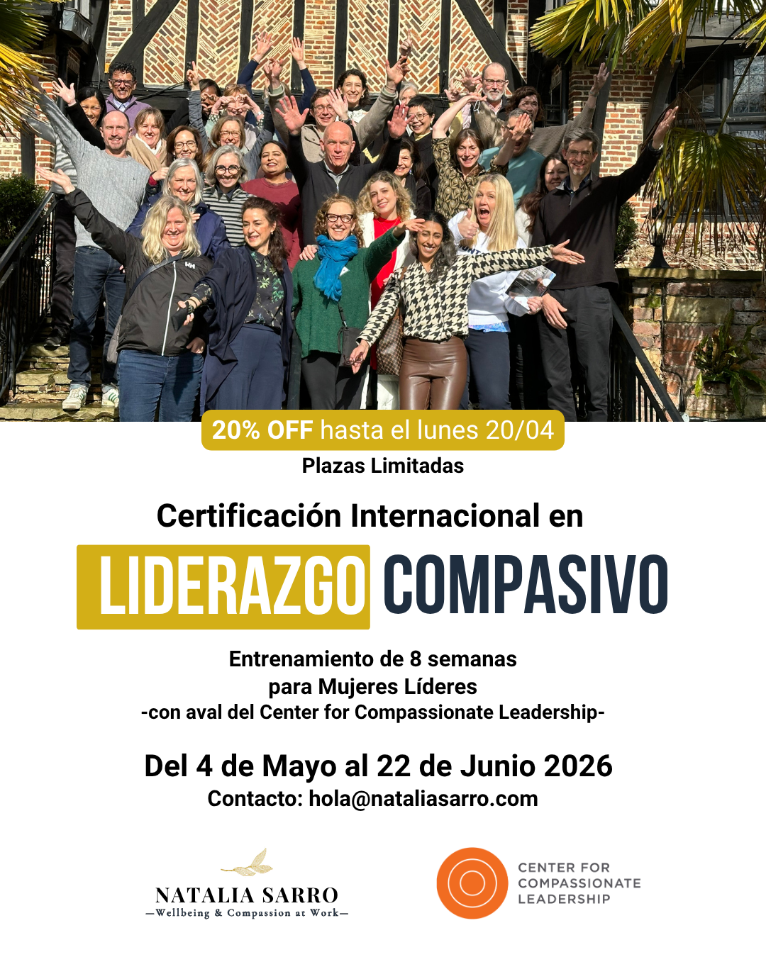 Única Edición en Español 2026 Certificación en Liderazgo Compasivo – Un entrenamiento de 8 semanas para mujeres líderes