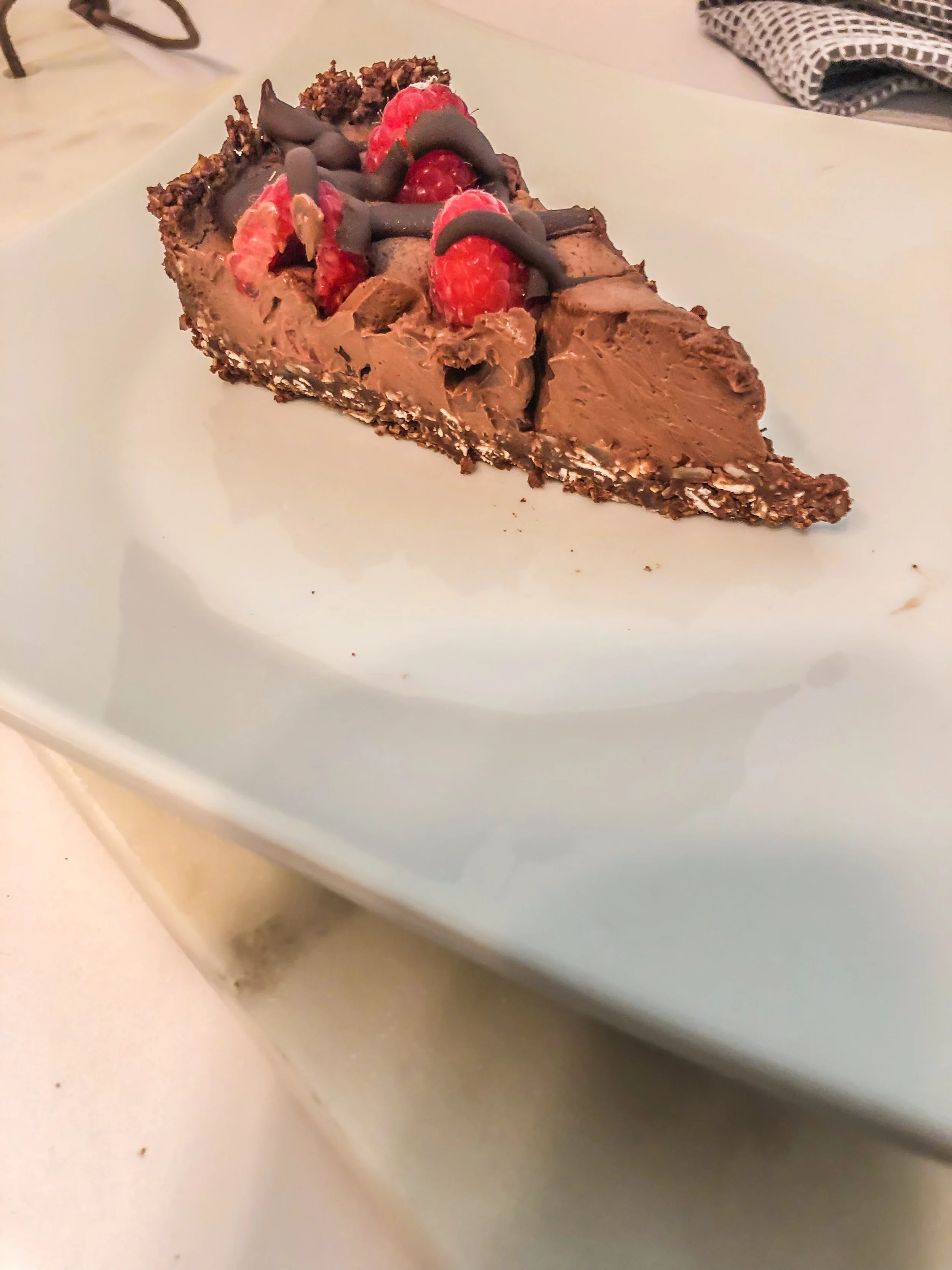 Dark Chocolate Raspberry Tart