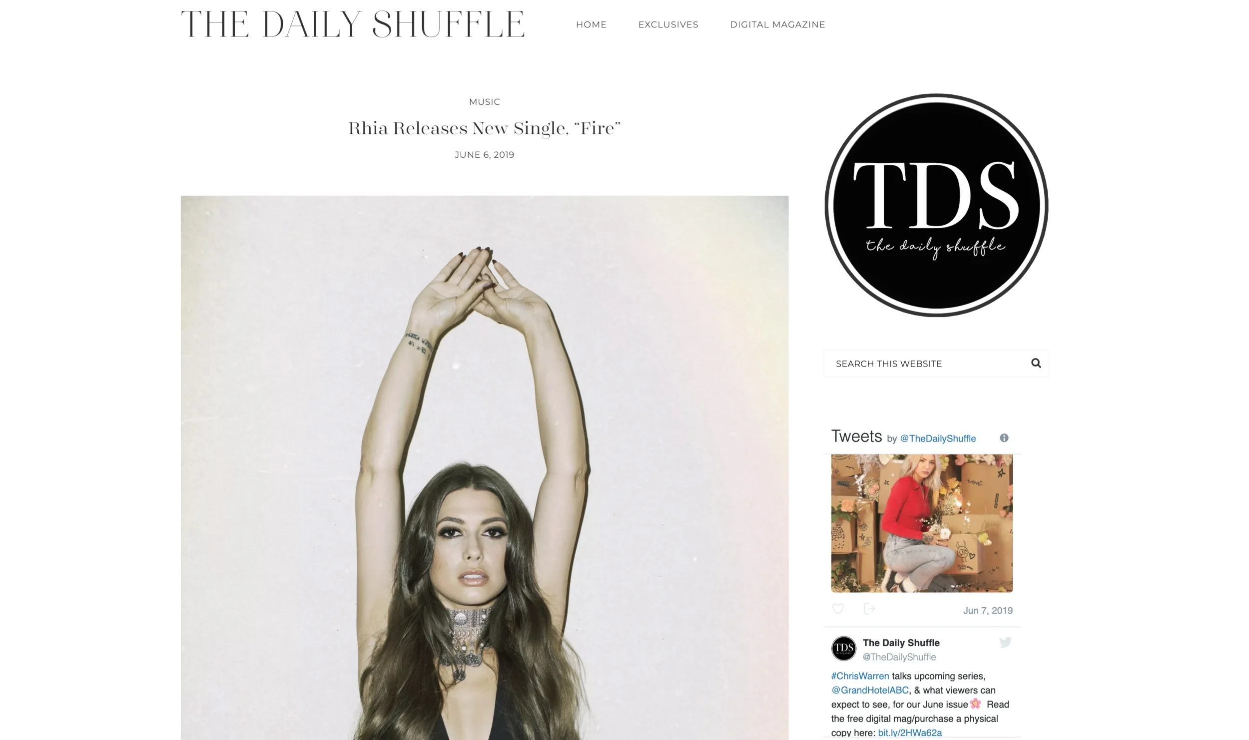 The Daily Shuffle: Rhia Releases New Single, “Fire”