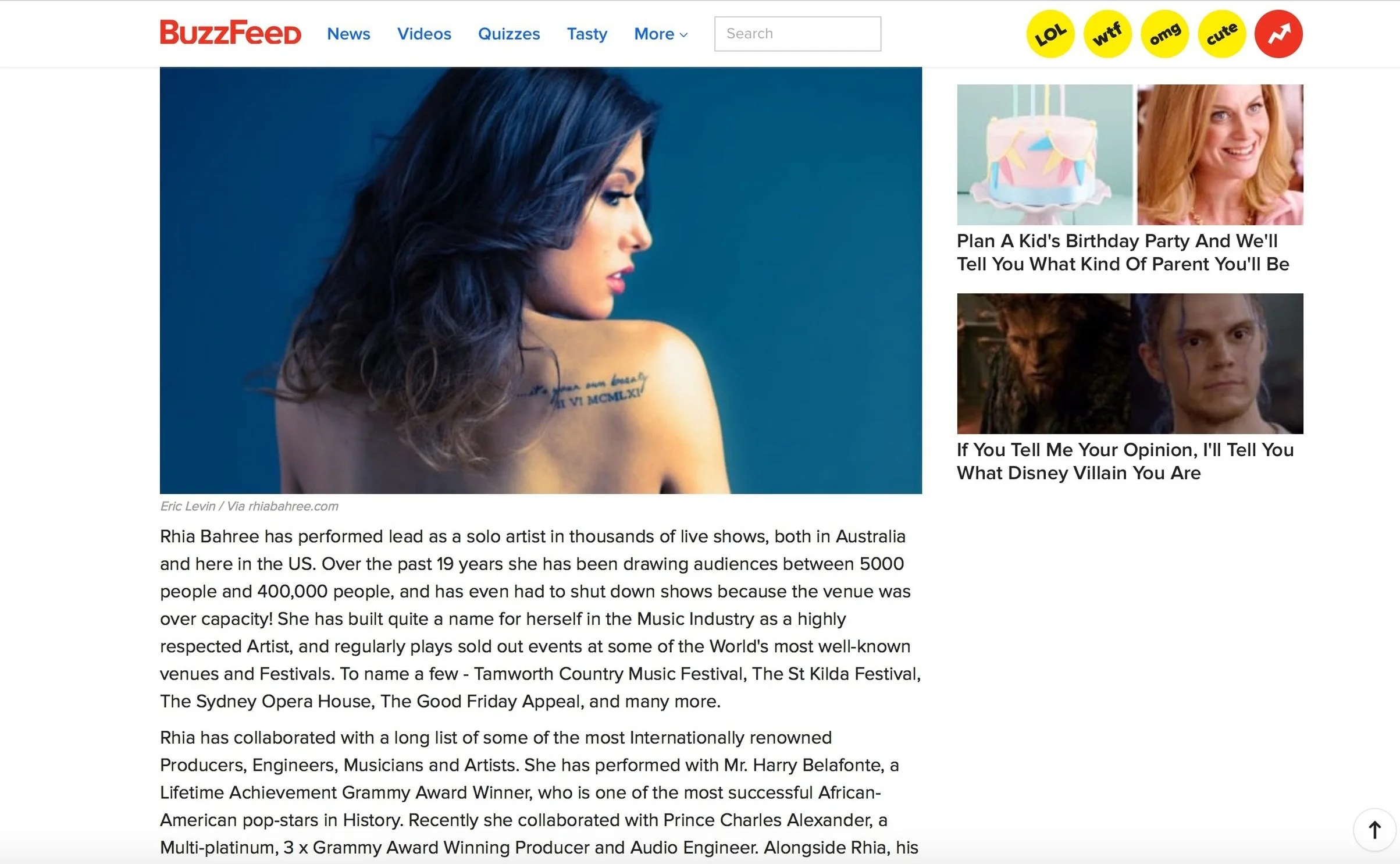 BuzzFeed: Artist's to Watch