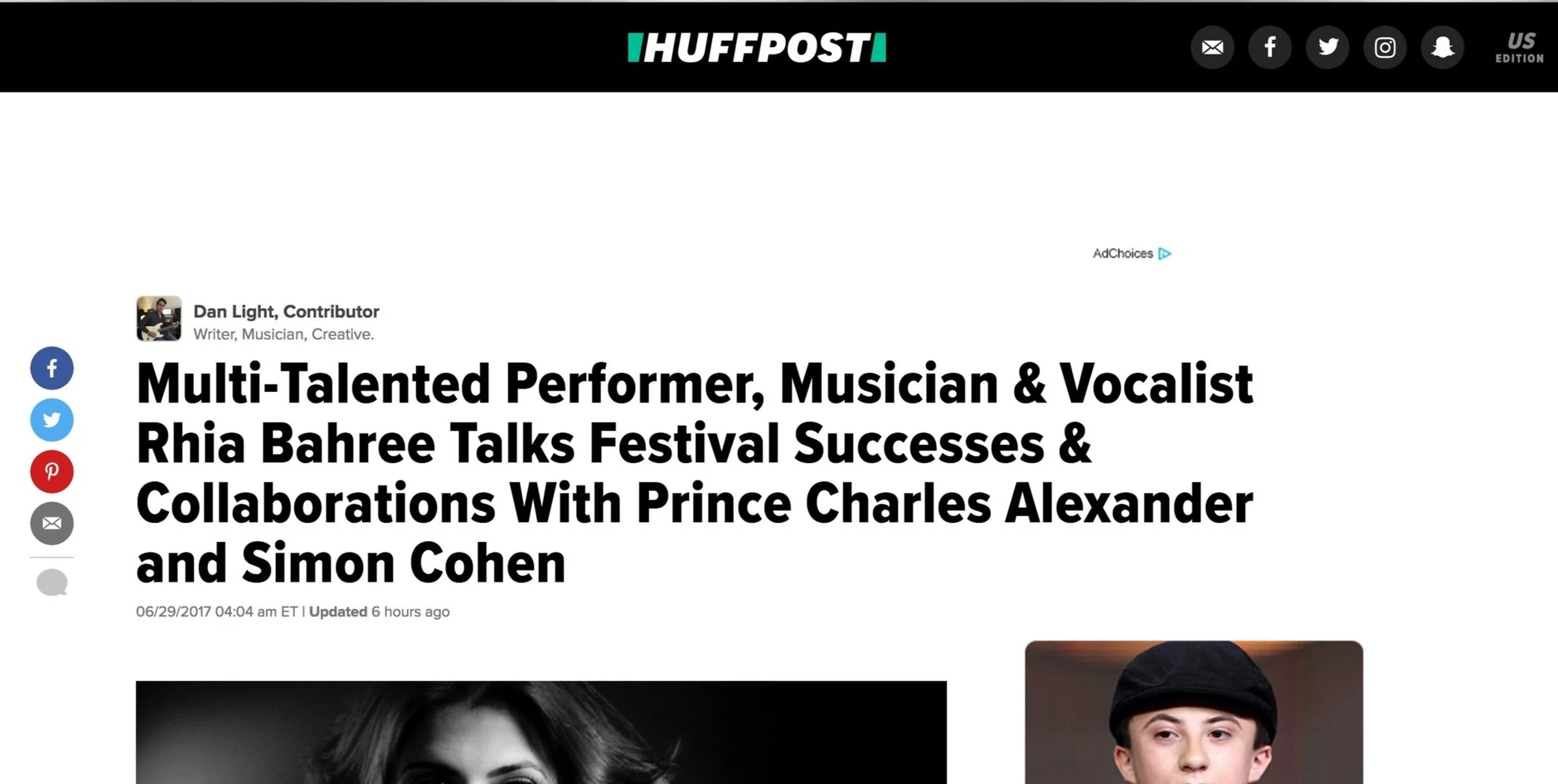HuffPost Interview: Rhia