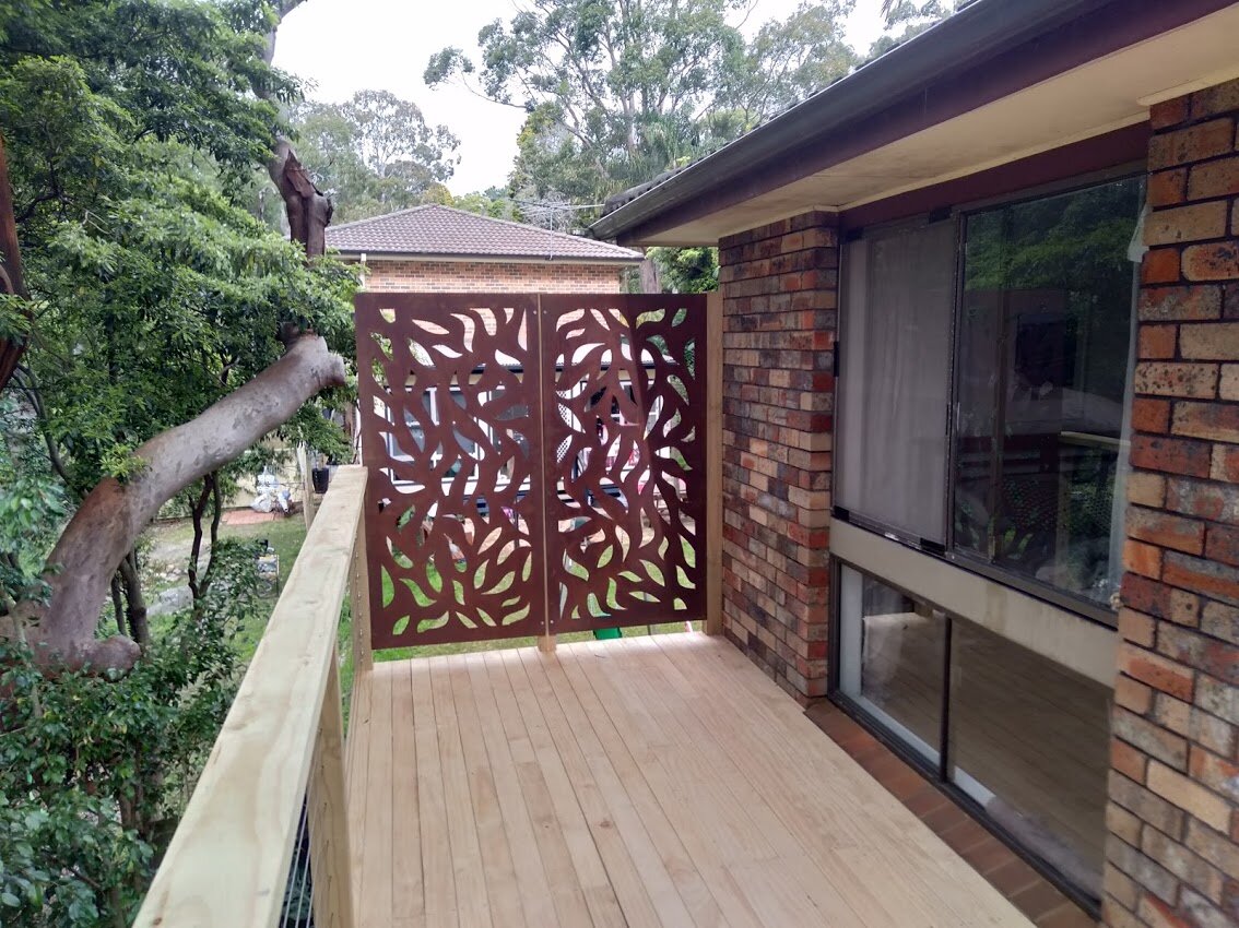 Treated pine decking with screen panels.jpg