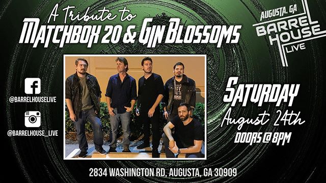 Just Announced!! Reserve your tickets to see Matchbox 2.0: A Tribute to Matchbox 20, coming August 24th! Tickets available at BigTickets.com for only $5 in advance!!