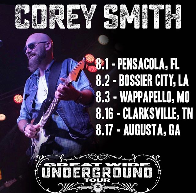 Less that two weeks until Corey Smith takes the stage Saturday, August 17th at Barrelhouse LIVE! Reserve your tickets today for the Great Wide Underground Tour at bit.ly/CoreySmithCSRA or use the link in our bio!
