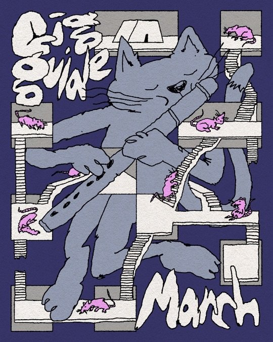 Here she be, your March gig guide in all her glory ⭐️ read the full guy on our website and get to the shows support live music xoxo
As always written by @lew12g and illustrated by @expensive_not_creepy