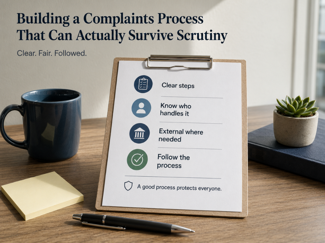 Building a Complaints Process That Can Actually Survive Scrutiny 