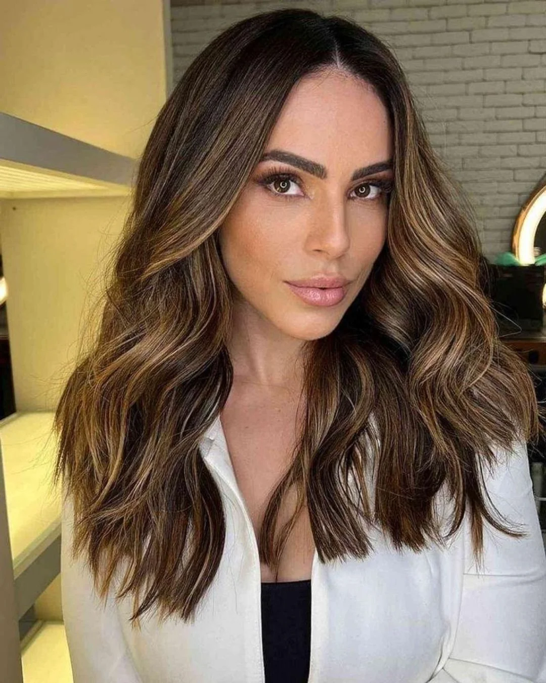 healthy glossy natural spring hair look