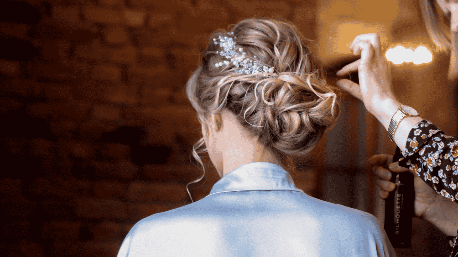 Denver bride wedding hair finished look