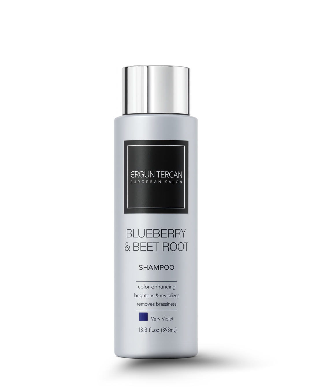 Blueberry and Beet Root Violet Shampoo used to brighten blonde and grey tones.
