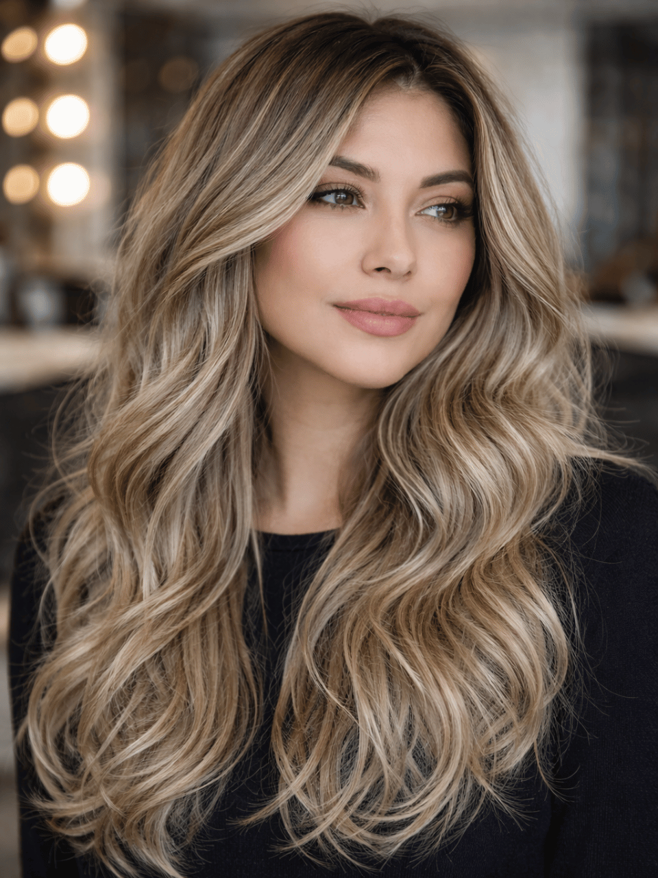 cool ash blonde hair color with natural texture at a denver hair salon