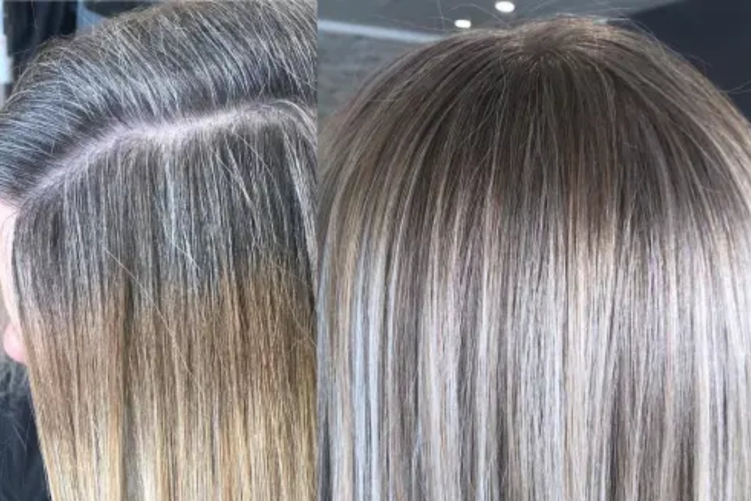 gray blending hair color result Denver salon