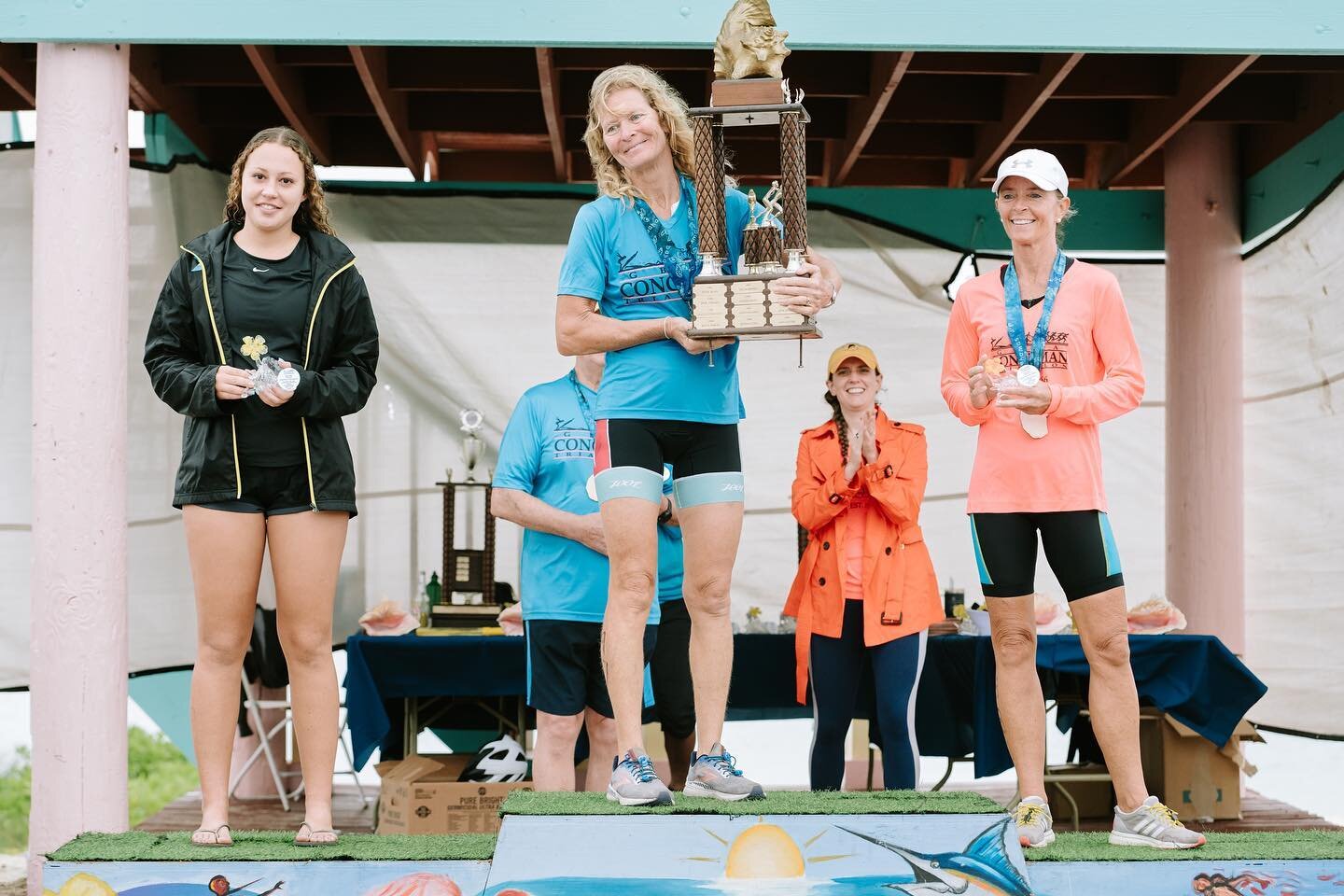 The INCREDIBLE Conchwomen that won this year&rsquo;s race 🐚

First Overall: Sylvia Bateman (Dr. B)
Second Overall: Kami Roach
Third Overall: Veronique Moran

Well done ladies! 

📸 @lyndahwellsphotography