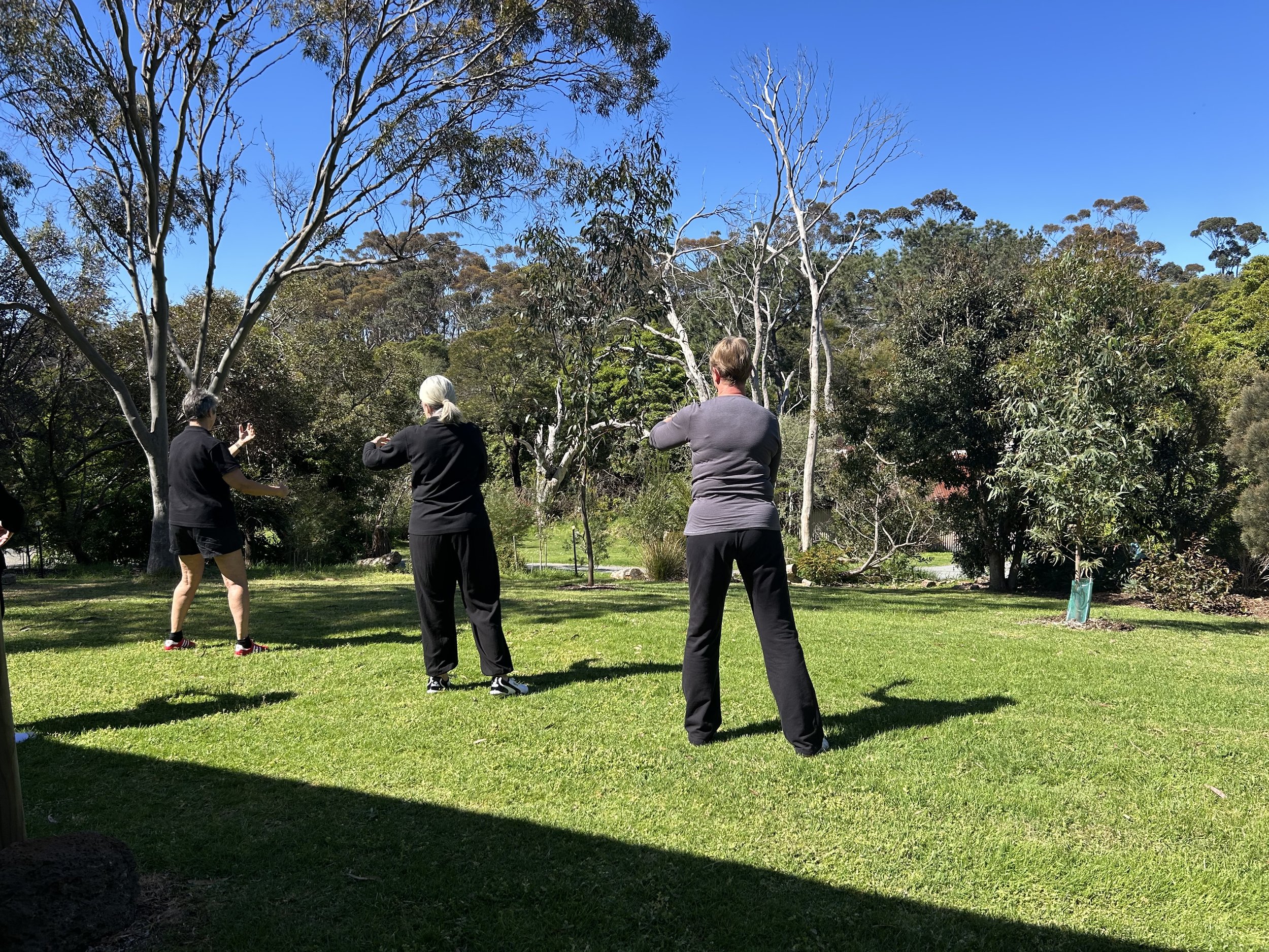 Enjoying the gardens of Mt Martha Uniting Church