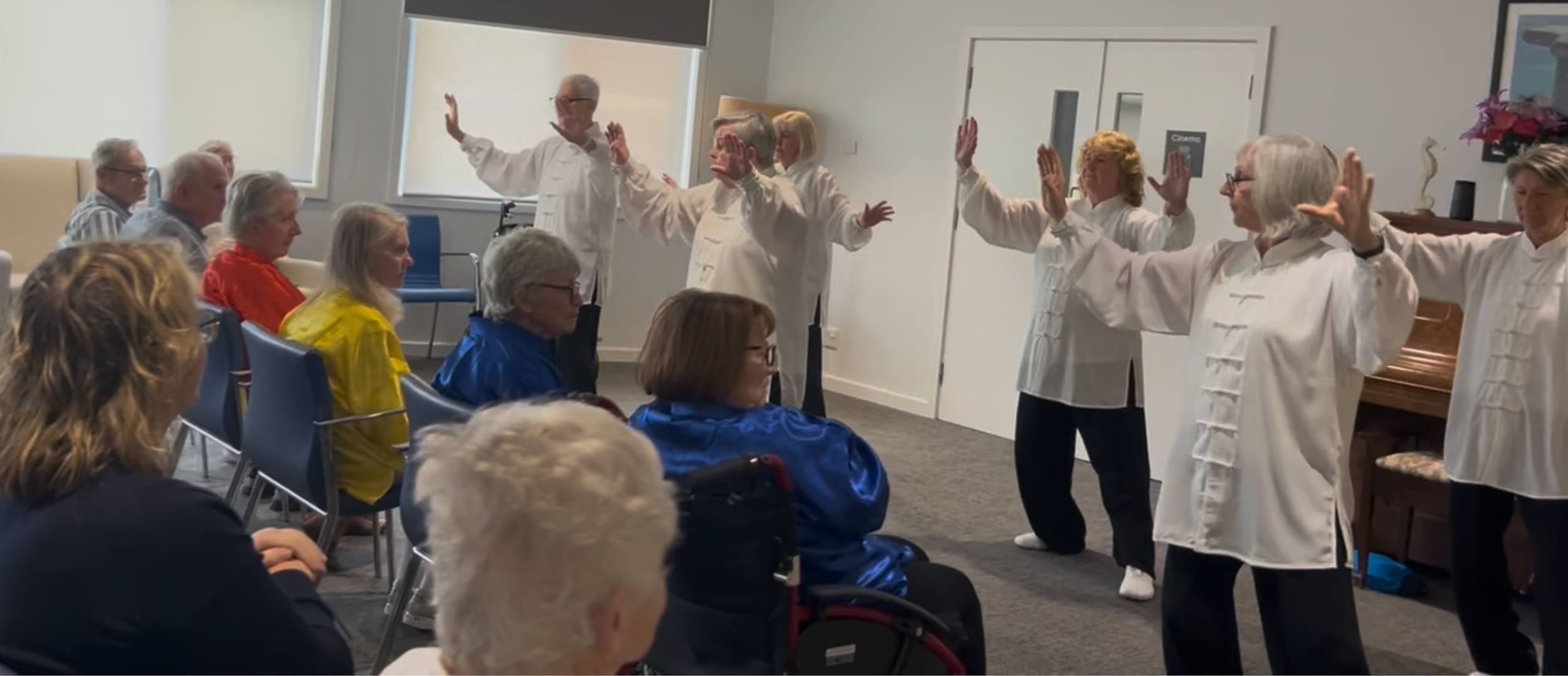 performing tai chi for aged care residents