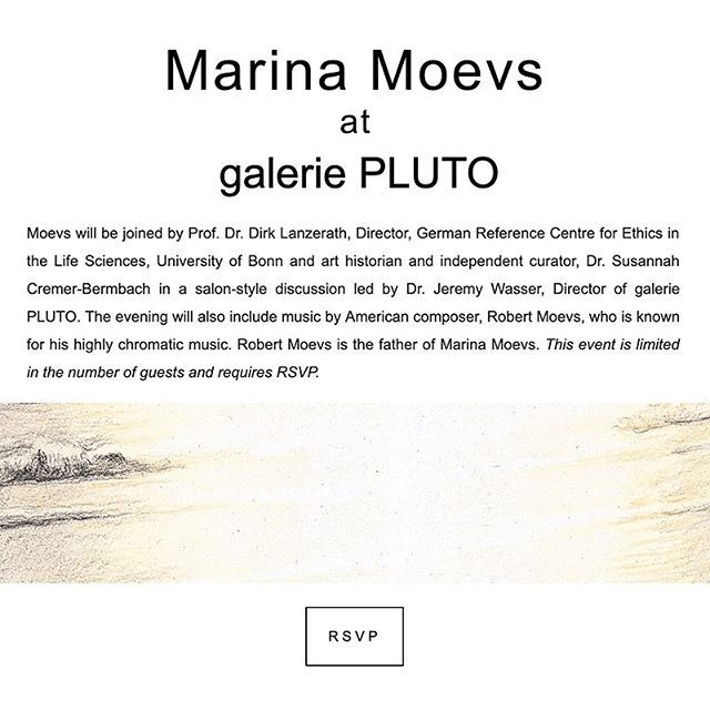 galerie PLUTO Vernissage on Sunday, July 7, 2019 at 18:00, Am Rheindorfer Ufer 1-3, 53117 Bonn, Germany. Due to special programming, prompt arrival and RSVP is appreciated (DM or info@galeriepluto.com ). @marinamoevs