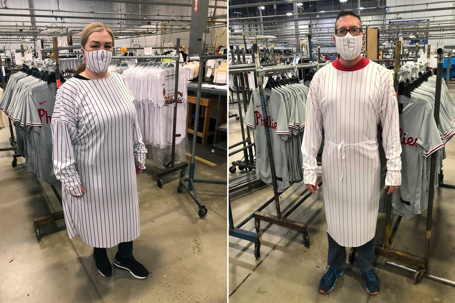 US Sports uniform manufacturing company Fanatics uses its factory to produce hospital gowns and masks