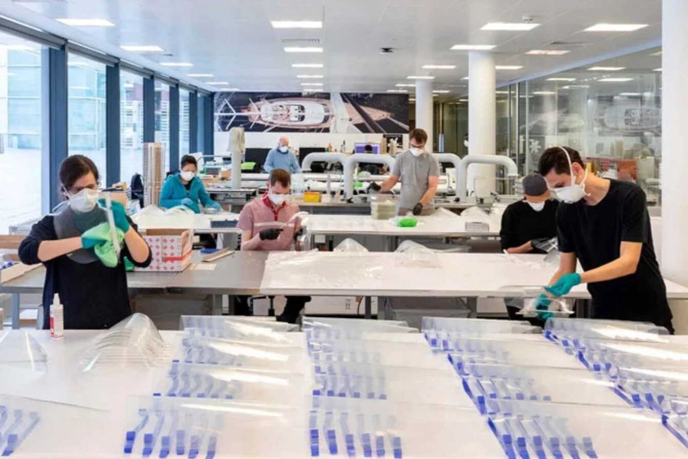 Architecture and design studio Foster+partners shares template for reusable face visor