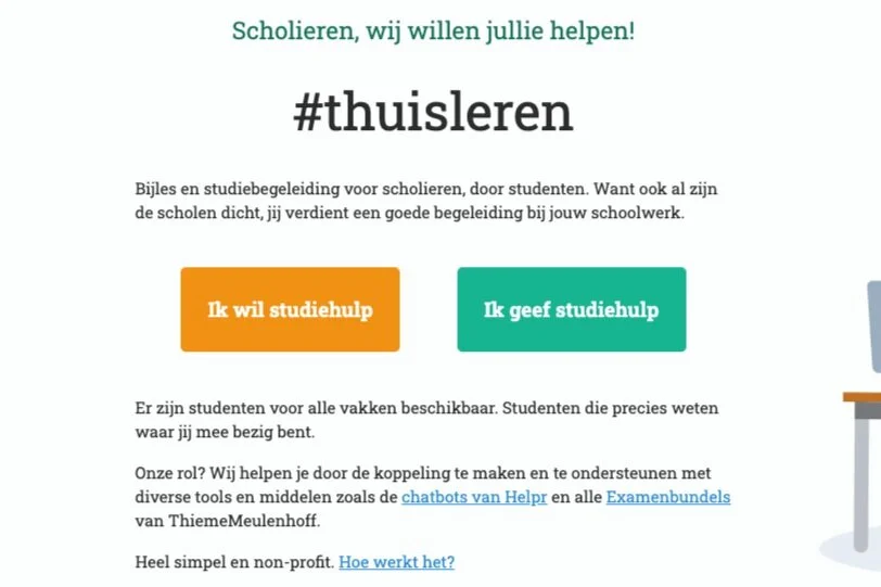 Dutch students create 'Students Help Students' to give online academic tutoring during school shutdowns
