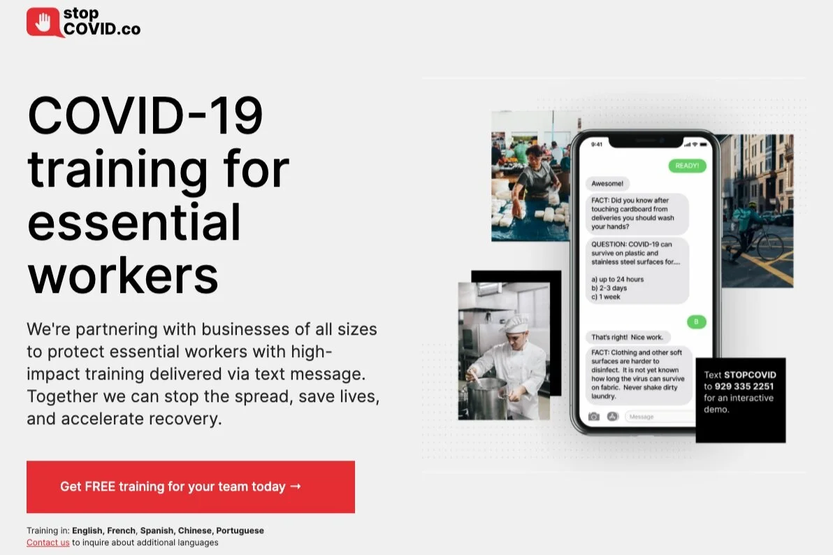 'Stop COVID-19' helps business owners deliver COVID training to their teams for free