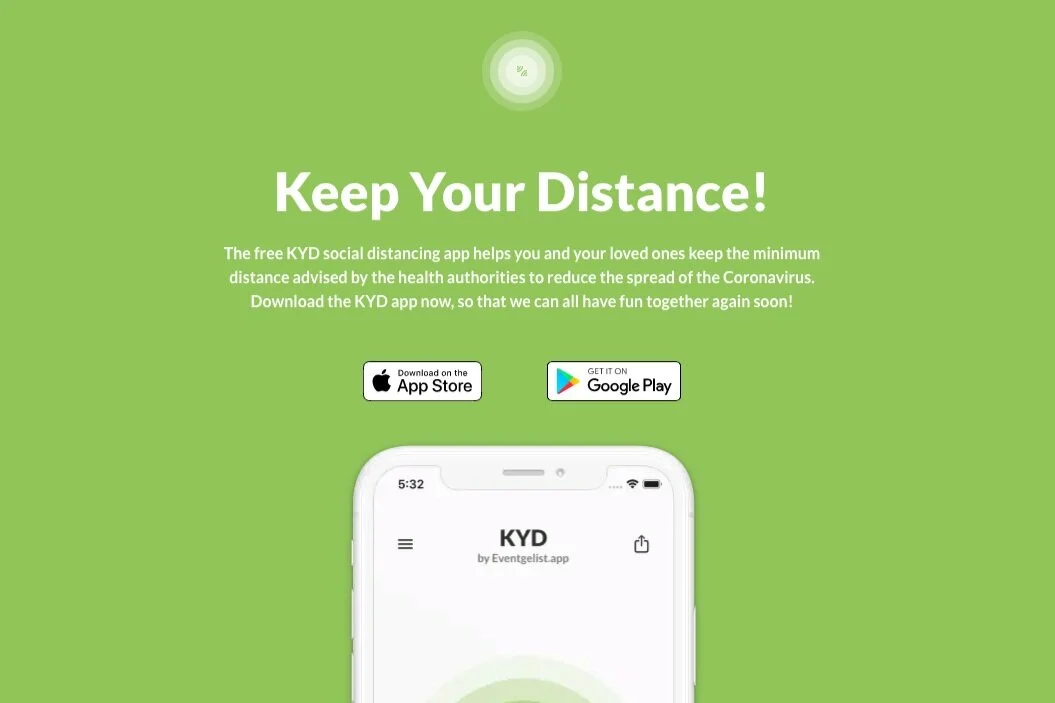 'Keep Your Distance' app by Eventgelist helps you and your loved ones keep the minimum distance