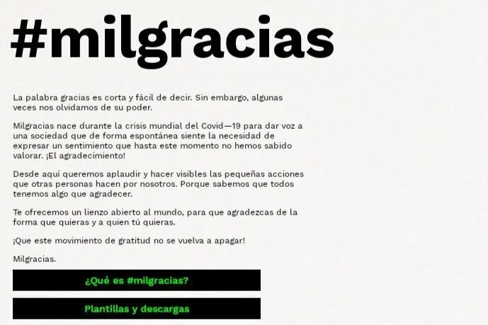 Spanish creative agency Idearideas launches #Milgracias letting people freely express their gratitude