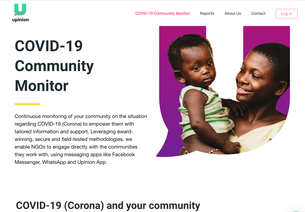 Upinion launches 'COVID-19 Community Monitor' to help NGOs monitor