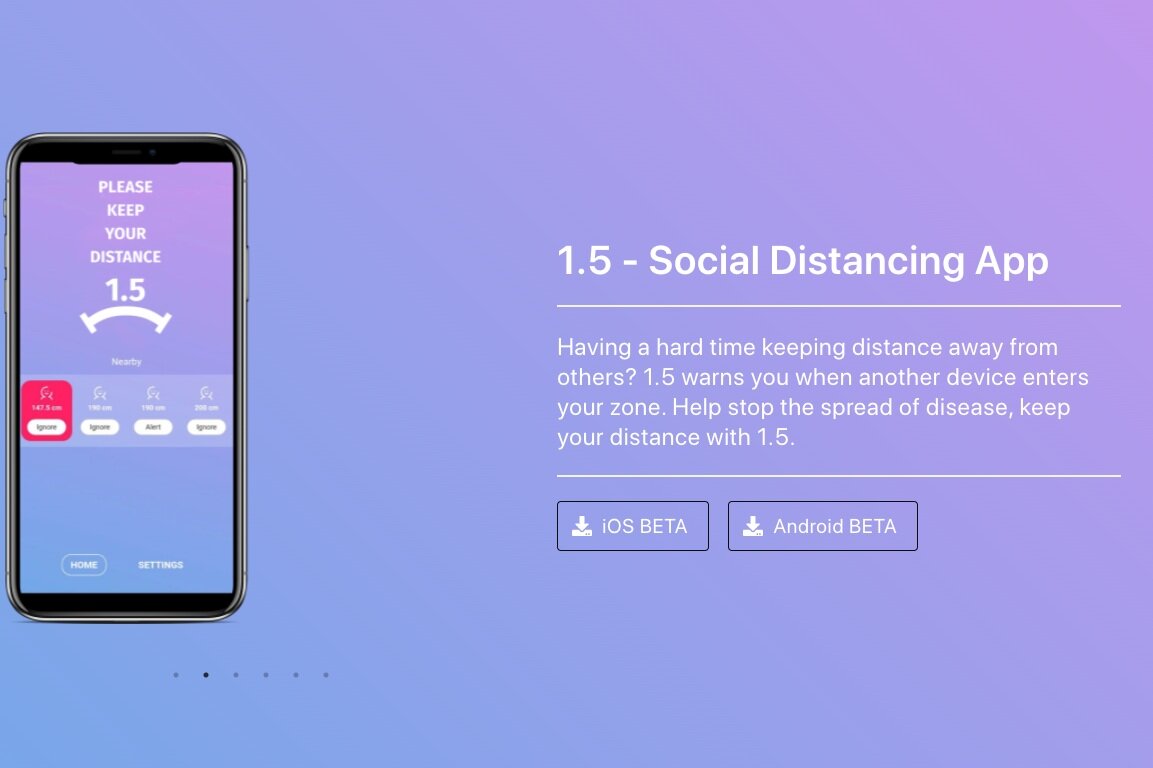 1.5 - Social Distancing App helps people keep a safe social distance