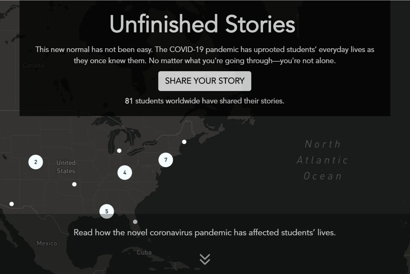 Unfinished Stories platform collects experiences of students during COVID