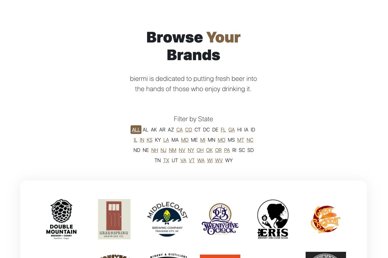 Biermi website helps US breweries, big and small, get their beer to customers