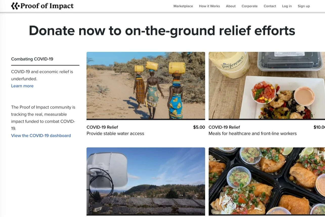 Proof of Impact unites organisations and donors through community-based efforts to combat COVID-19