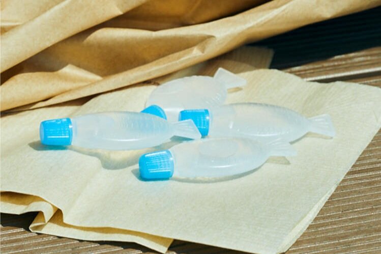 'SafeHandFish' by Japanese companies Clear Electron and Ohishiya repurposes soy sauce containers for hand sanitiser