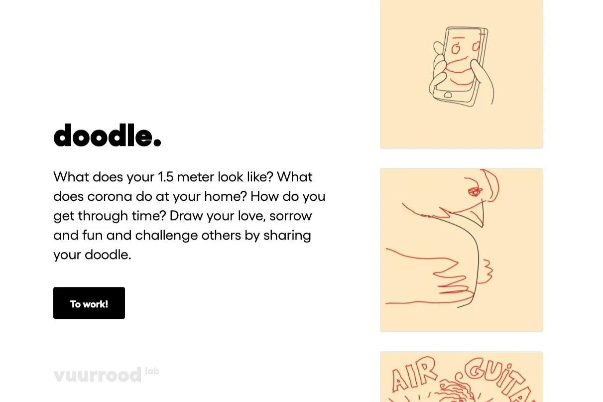 Rotterdam-based agency Vuurood launches Doedel to let people draw their COVID-related love, sadness and pleasure doodle