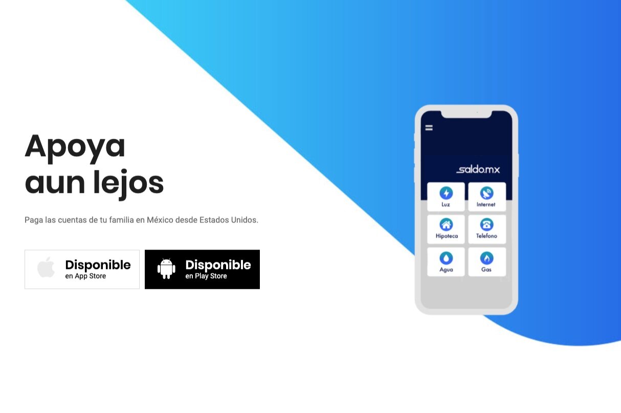 SaldoMX app helps people in the US pay the bills of their families in Mexico via their phone