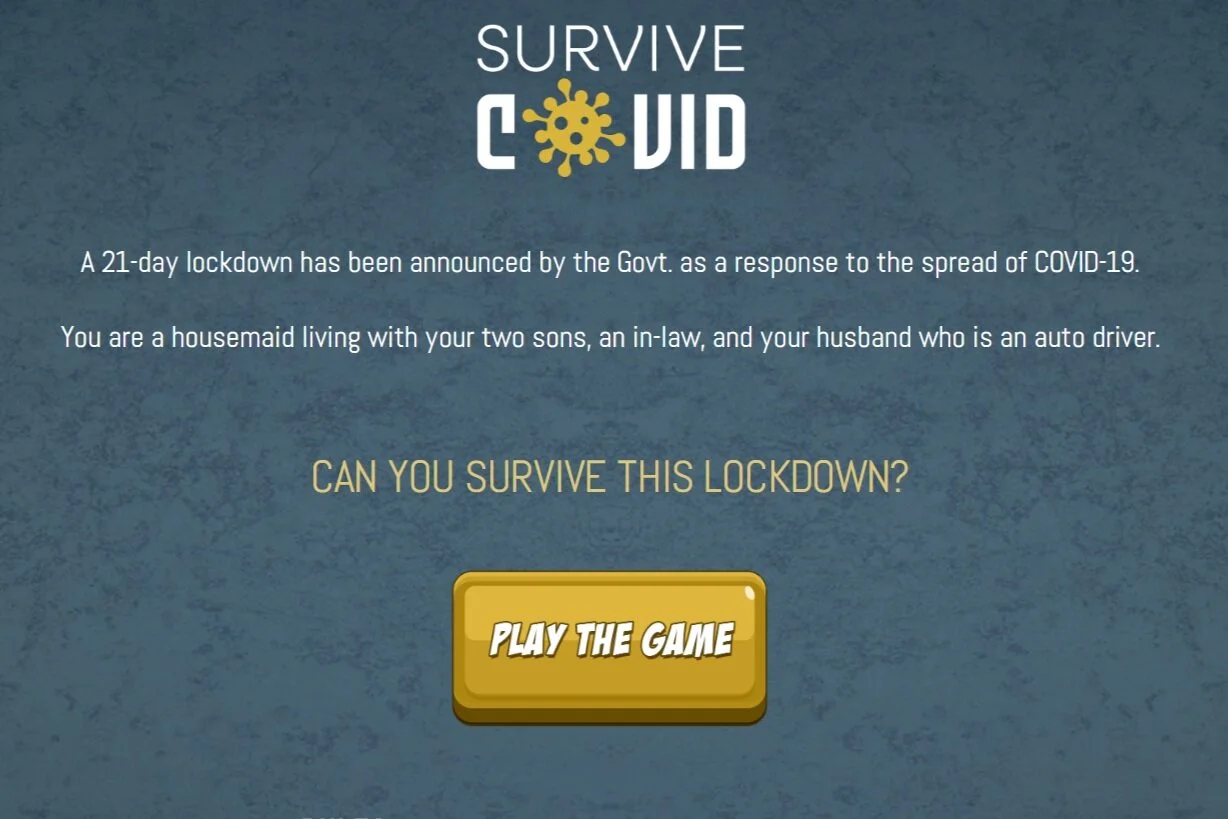'Survive COVID' game puts you in the situation of a housemaid trying to survive lockdown