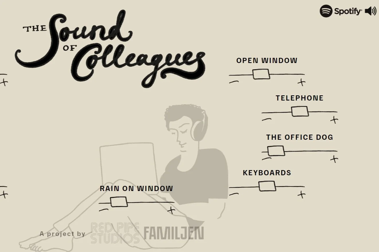 Swedish companies Red Pipe and Familjen launch The Sound Of Colleagues for people missing their workplaces