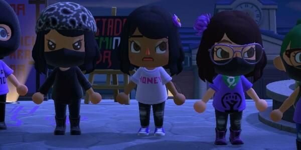 Mexican women protest against femicide in Animal Crossing: New Horizons —  Covid Innovations