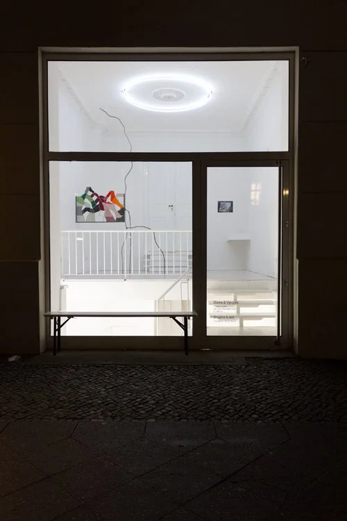 Dinosaurs and Astronauts, installation view, 2020
Lead, stained glass, steel
Blake & Vargas, Berlin