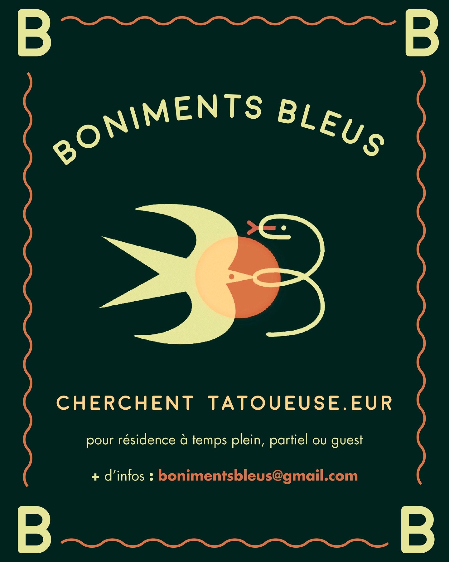 Les Boniments Bleus cherchent &agrave; s&rsquo;agrandir🏰
.
Nous sommes &agrave; la recherche d&rsquo;un.e r&eacute;sident.e afin de compl&eacute;ter notre studio situ&eacute; &agrave; deux pas de Paris, dans les Puces de Saint-Ouen (M13, M4, M14🚇)

