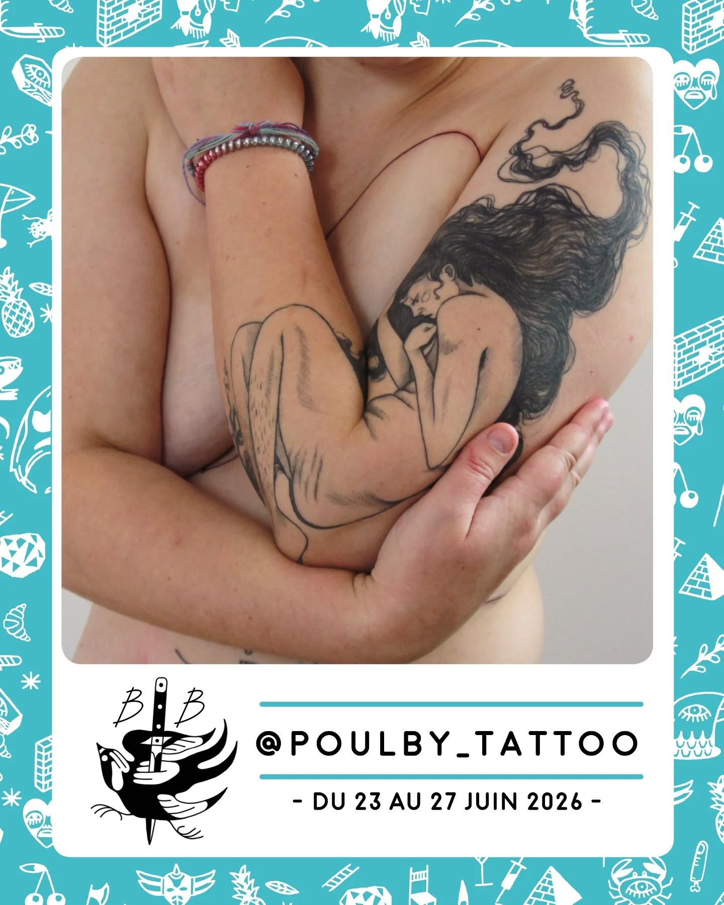 GUEST ALERT ✨✨✨
Nous avons le plaisir d'accueillir parmi nous @poulby_tattoo pour vous tatouer du 23 au 27 juin 2026 !
Contactez directement l'artiste pour plus d'information &amp; r&eacute;server un rdv !
.
GUEST ALERT ✨✨✨
We have the pleasure to we